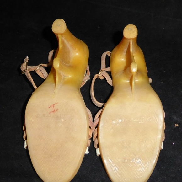 Vtg 70’s Be-Hi Famolare ITALY Wavy Wedge Sandals - Picture 5 of 13